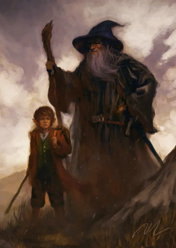 Bilbo Baggins and Gandalf from Lord of the Rings